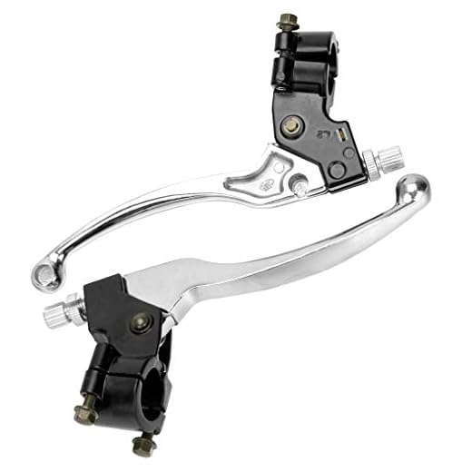 HIAORS Silver Left Right 7/8" 22mm Clutch Brake Handle Levers Perch for Honda XR80 XR100 CRF70 CRF70F CRF80 CRF100 XR200r CRF450R XR100 XR250 Xtreme 125cc Chinese 110cc Pit Dirt Motor Bike Motocross