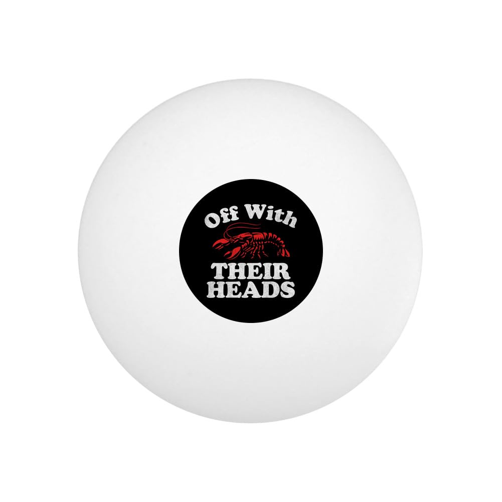 GRAPHICS & MORE Off with Their Heads Crawfish Novelty Table Tennis Ping Pong Ball 12 Pack with Storage Bag
