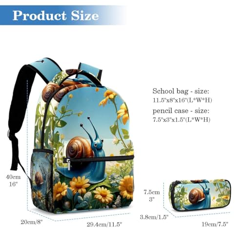 Ensemble de cartable sac à dos et trousse à crayons pour garçons filles multicolore - 2