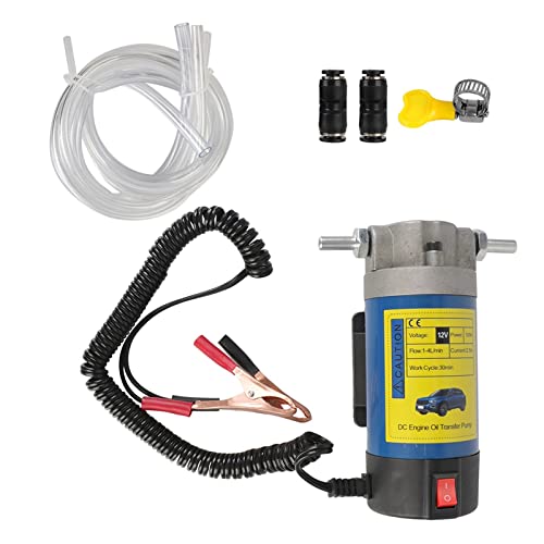 Electric Submersible Pump Oil Transfer Pump, Motor Pumping Unit Oil Pump 12V 1-4L/min Electric Scavenging Oil Pumping Oil Change Pump Sump Pump (Color : Electric)