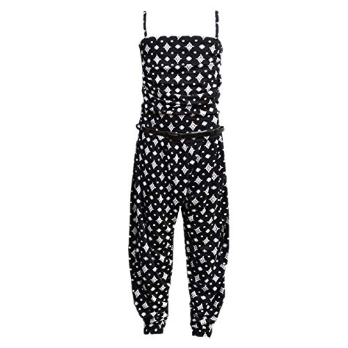 Aelstores Filles Enfants sans Manches Cami Mince Strappy Lagenlook Harem Romper Combishort Jumpsuit Couleur: Diamant Noir Taille: 13-14 Ans Cover