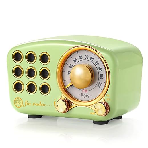 Greadio Vintage Radio Retro Bluetooth Altavoz de madera de nogal, radio FM con estilo clásico antiguo, fuerte gravedad de graves, alto volumen, Bluetooth 4.2 Gr¨¹n