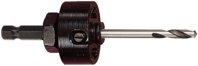 Starrett A17-38E Locking Arbor with Extra Length High Speed Steel Pilot Drill and 8.75mm Hex Shank