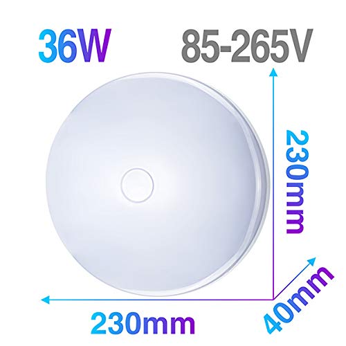 Preisvergleich Produktbild BFMBCHDJ Runde Deckenleuchte LED-Deckenleuchte Dreistufig verstellbar Moderne Wohnzimmerleuchte für Schlafzimmer Küche Deckenleuchte verstellbar 36W Warmweiß