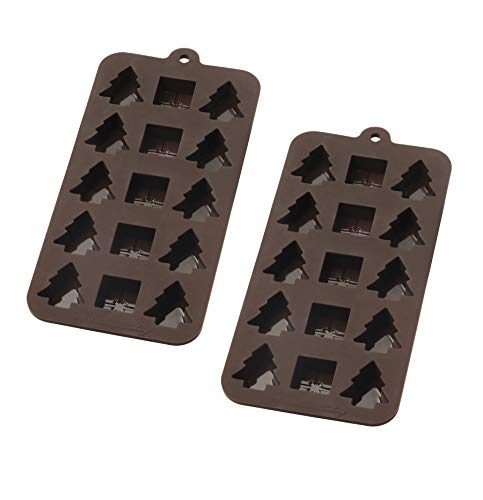Mrs. Anderson s Baking 43765 2 Holiday Chocolate Mold Set of 2 Brown