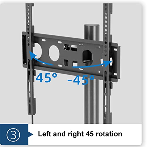 Soporte móvil para TV con ruedas ajustable para 17-55 pulgadas miniatura 6