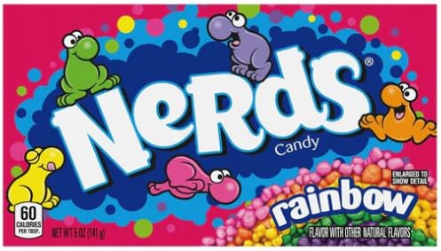 Nerds Rainbow 141g - American Candy with Globally Sourced Ingredients - Tangy and Colorful Treat for All Ages! Sweet, Sour, Crunchy, Fun, Assorted Flavors, Fruity Candy, Shareable, Gluten-Free
