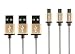 Produktbild CABBRIX Micro USB Ladekabel Gold [3-Pack] 1,5m Lang Nylon 2,4A [USB Schnellladekabel] Sync Android Smartphones für Samsung Galaxy S7 S6 Edge S5 Neo HTC LG Sony Nexus Nokia Huawei Kindle Xbox PS4