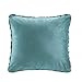 Comfort Spaces Ruched Faux Fur Plush Throw Blanket and Pillow Set with 2 Matching Square Pillow Covers Sofa Throw Blanket for Living Room, Chair, Couch, Home Office Luxurious Fuzzy Soft Teal 50
