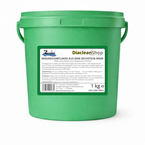 Magnesium Flakes 1kg aus dem Zechsteinmeer - Zechstein Inside - Magnesiumflocken aus Magnesiumchlorid - u.a. zur Herstellung für ein Fußbad oder Vollbad