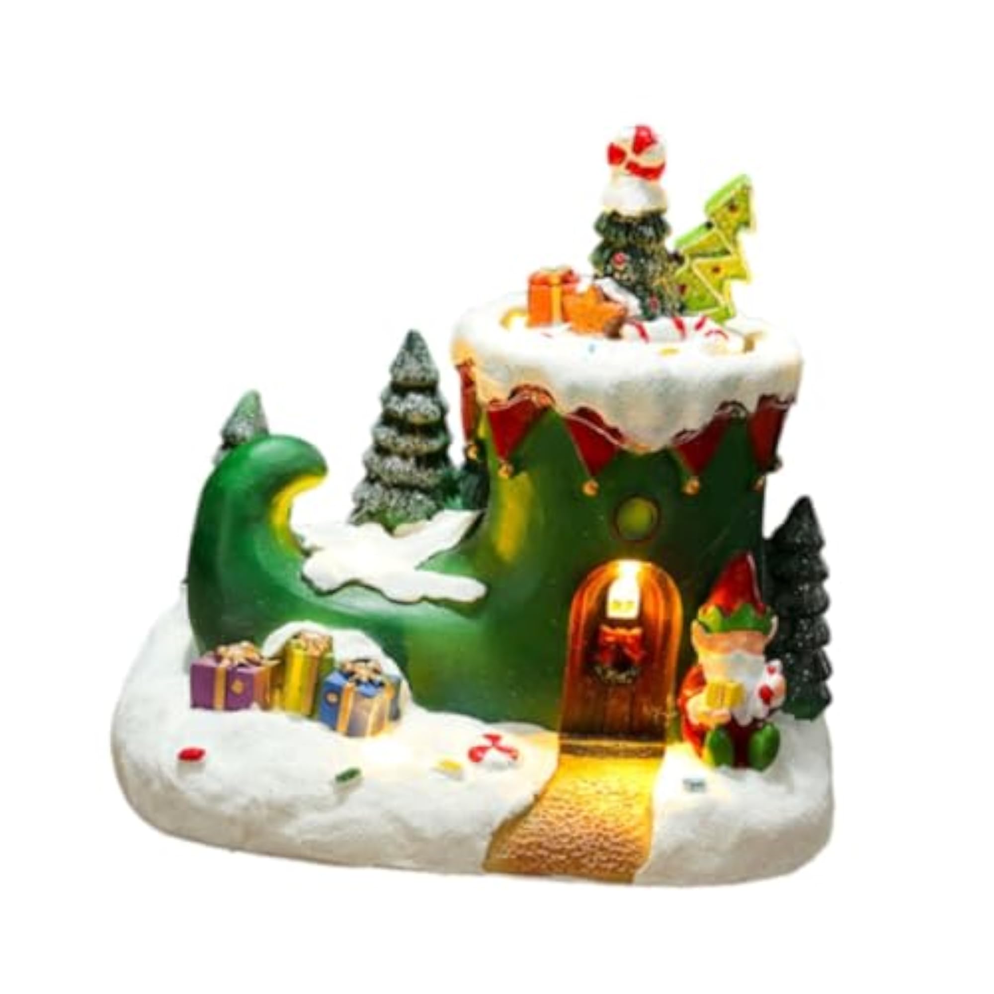 Illuminated Miniature Christmas Scene Figurine