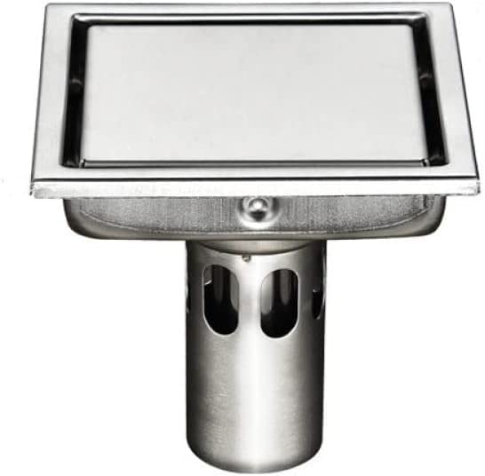 Square Design Tile-in Floor Shower Drain Deodorant Center Quadrate Floor Drains for Bathroom Kitchen Balcony,Gravity Seal