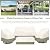 Bitubi Outdoor Waterproof Patio Furniture Covers 4-Piece Set for Swivel Rocker Chairs, Patio 3-Seater Sofa 76in, Coffee Table 48in, Heavy Duty 600D Tough Canvas, Beige