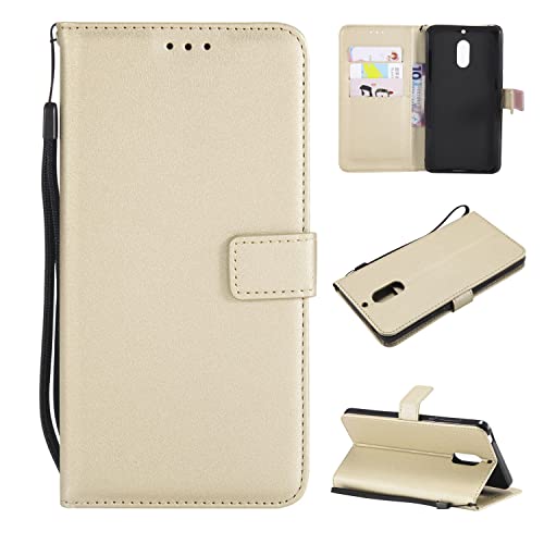 Capa protetora para celular para Nokia 6, para Nokia 6, capa carteira Nokia 6, suporte com compartim