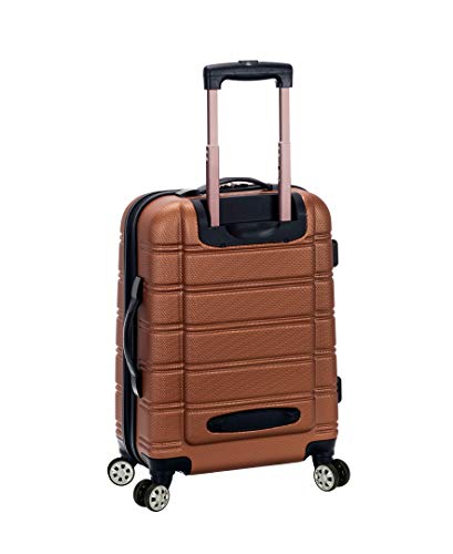 Image of Rockland Melbourne Hardside Expandable Spinner Wheel Luggage, Brown, Carry-On 20-Inch