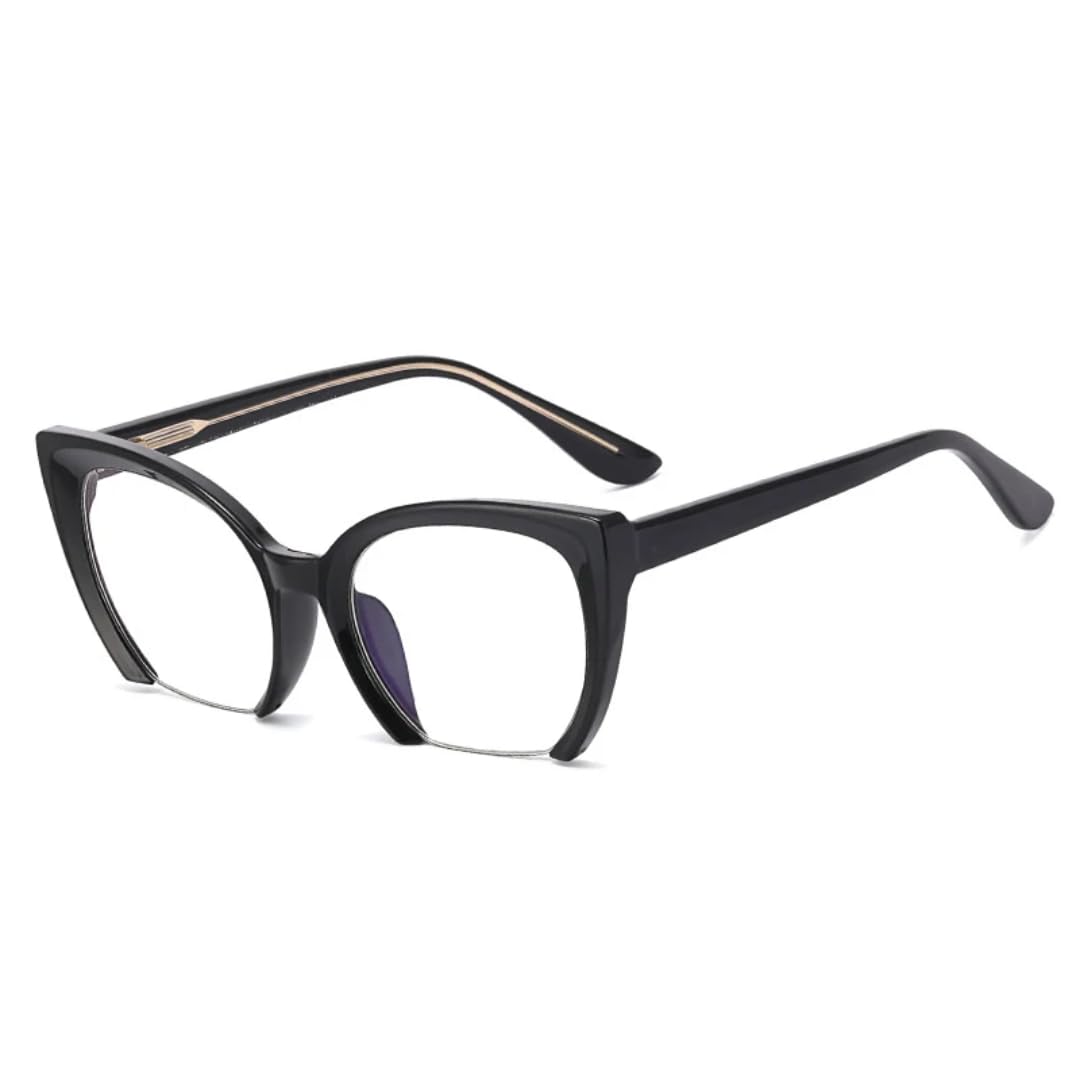 Okulary przeciwsłoneczne damskie w stylu retro, półramkowe, kocie oczy, oprawki męskie