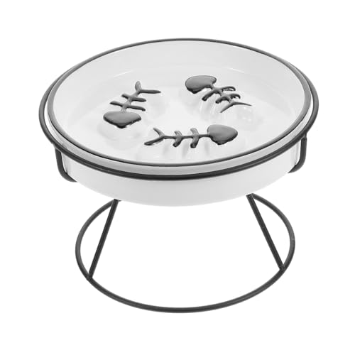 Milisten 猫のボウルセラミック 小型犬ボウル 高架猫皿 猫ボウルかわいい