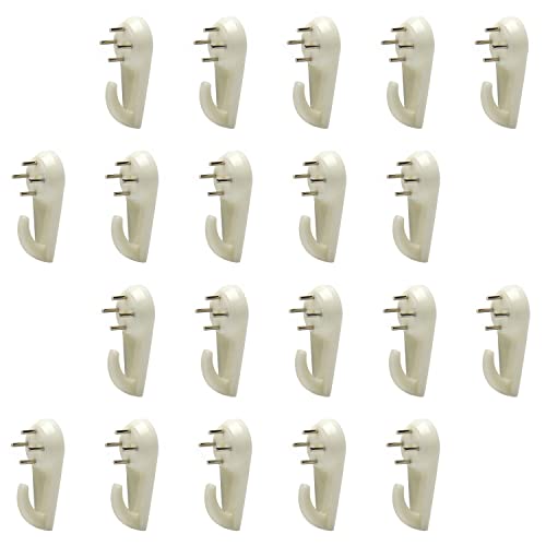 Image of Bettomshin Hardwall Hanger for Hardware, Fasteners & Hooks Wall Mount Non-Mark Hook Picture Photo Frame Hangers, 20Pcs
