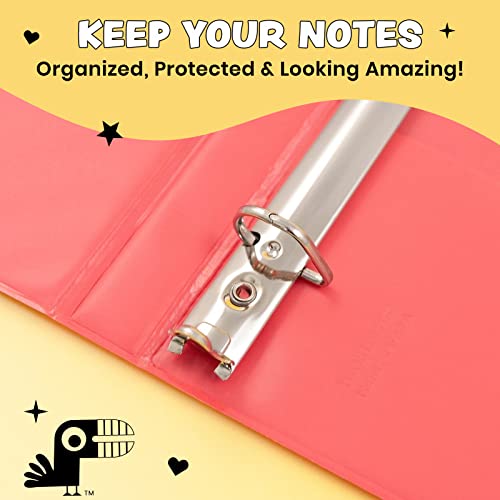 Yoobi 1/2 Inch Binder Set – 3-Ring Binders With 2 Pockets – Perfect For School Or Office – Holds Up To 100 Sheets – 4 Pack – Solid Multicolor Variety #TOP2