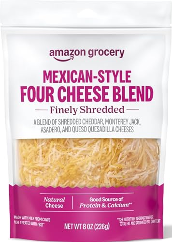 Amazon Grocery, Mexican-Style Four Cheese Blend, 8 Oz