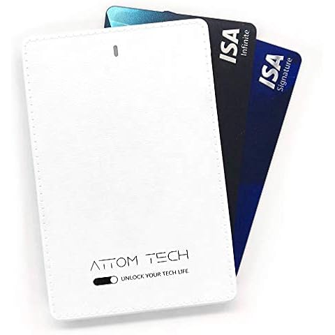 Attom Tech 2500mAh Power Bank Mini,Back-up Phone Battery Pack Ultra Slim,Pocket Size Thin External Phone Battery Pack Emergency Phone Power Built-in Charging Cable for Android Micro USB and Apple Cover