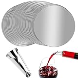 Engelblick DE 50 Pezzi Salvagoccia Vino Riutilizzabile, Disco Versatore Antigoccia Flessib...