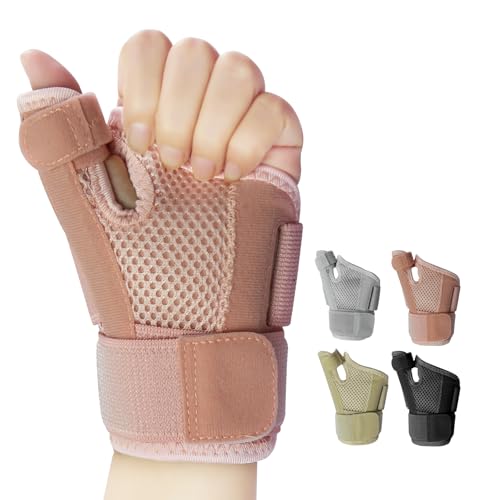 Malloraned Adjustable Thumb Brace,Wrist Support for Tenosynovitis Braces,Pain Relief for Thumb Sprains, Arthritis, and Tendonitis,Thumb Splint for Left and Right Hands(Pink)
