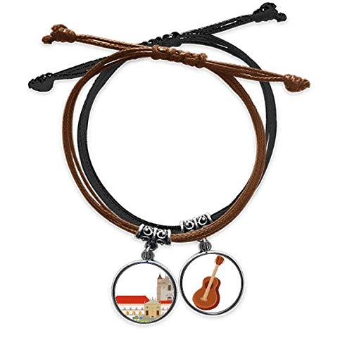 Pulsera de guitarra de Coimbra de cuero para tus viajes