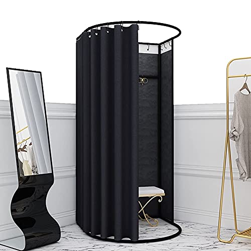 Provedor de loja de roupas Camarim portátil Vestiário de chão Vestiário móvel Kit de cortina blackou