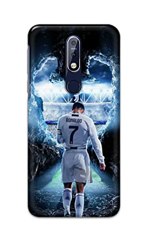 Image of Printed Hard Back Cover Case for Nokia 7.1 Back Cover (Footbal Legend) -1302