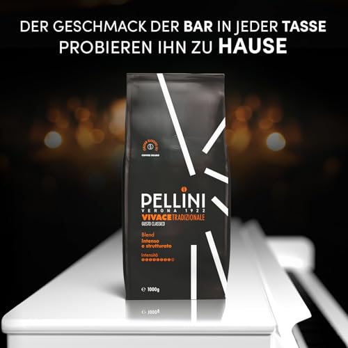 Pellini N.82 Vivace, zrna kave za espresso 1 kg, mješavina arabice i robuste jakog i uravnoteženog okusa, srednje pržena