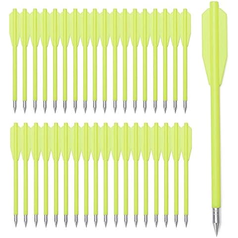 ELONG OUTDOOR Armbrustbolzen Armbrust 50-80lb Mini Zielpfeile Bogenschießen Pistole Angeln Jagd 6,3" Stahlspitzen Jagd Ziel Übung Plinking Cover