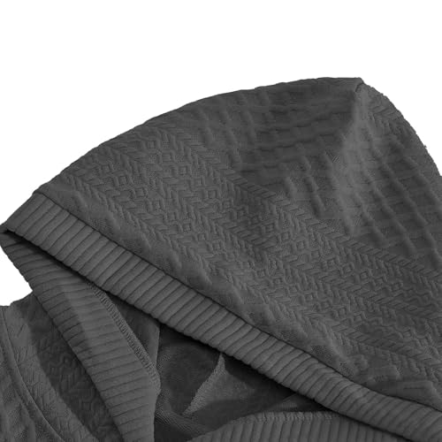 Men's Knitted Hooded Sweater Long Sleeve Loose Fit Lightweight Holiday Sweatshirt Solid Color Warm Traveling Hoodies4