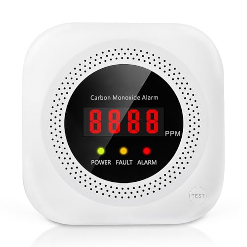 Image of Carbon Monoxide Detector Plug in, Digital Display CO Detector, Battery-Free, 85dB Loud CO Alarm, CO Monitor for Home Kitchen Bedroom Garage Camper Hotel (1 Pack)