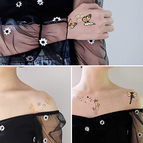 Besharppin Metallic Temporary Tattoos, 12 Sheets Butterfly Tattoo Stickers For Kids Teens Adults And Items Decoration #TOP2