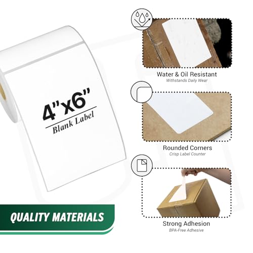 Étiquette thermique 10,2x15,2 perforée pour Zebra QLn420 impression nette - 2