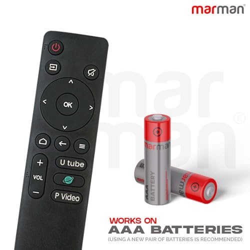 Image of marman Compatible with Akai Smart Tv Remote Control Original Suitable for LED Ultra HD Full HD TV Non Voice Command & No Bluetooth Connection - Match the Keys One By One with Existing Model