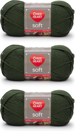 Image of Red Heart Soft Dark Leaf Yarn of 141g /5oz - Acrylic - 4 Medium (Worsted) - 256 Yards - Knitting /Crochet (Pack of 24)