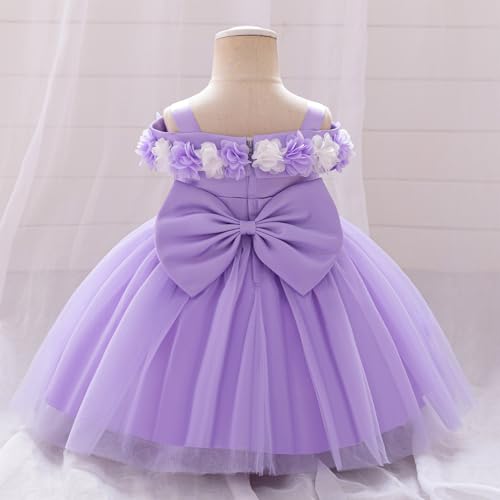 Toddler Flower Girl Dress Formal Wedding Pageant Party Gown Cold Shoulder Tulle Tutu Dress Princess Birthday Dresses3