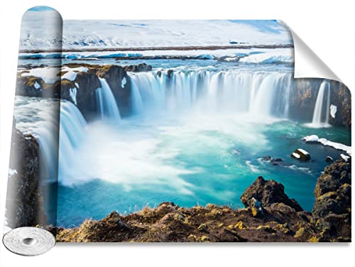Papier peint cascade Godafoss 312x219cm | Stickers muraux salon