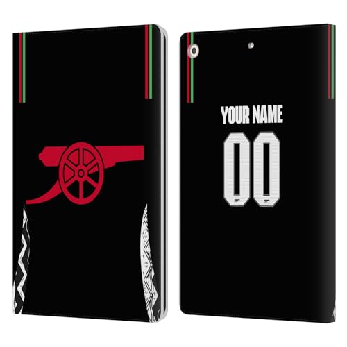 Étui iPad 10.2 Arsenal FC en cuir personnalisable avec fentes pour cartes modèle Away 2024/25