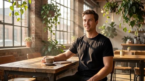 Image of Men's 100% Combed Cotton Crew Neck T-Shirt, Regular Fit | 100% ringspun combed cotton , bio-washed, breathable, reinforced stitching, short sleeves, durable, tag free, everyday wear