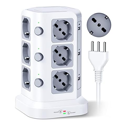 Regleta KOOSLA con protección contra sobretensiones y 18 tomas Cover