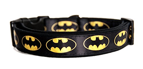 MasTazas Batman Logo DC Comics Collier de Chien Taille M Handmade Dog Collar