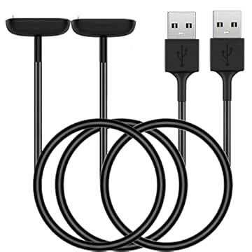 Carregador para Fitbit Charge 5/Luxe, [pacote com 2, 1 m] Cabo de carregamento de substituição (ímã forte atualizado)