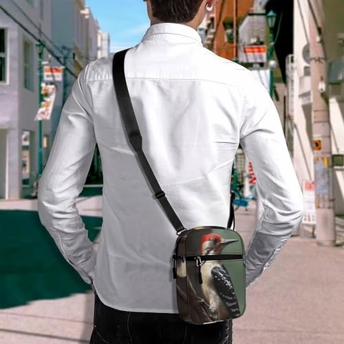 Personalized Small Crossbody Bag Water Resistant Messenger Bags Mini Woodpecker Printing SlingBag For Men Women4