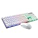 Produktbild ASDF Die Tastatur Kein Lärm Farbe Gaming Metalltastatur LED Hintergrundbeleuchtung 104 Schlüssel wasserdichte Und Langlebige