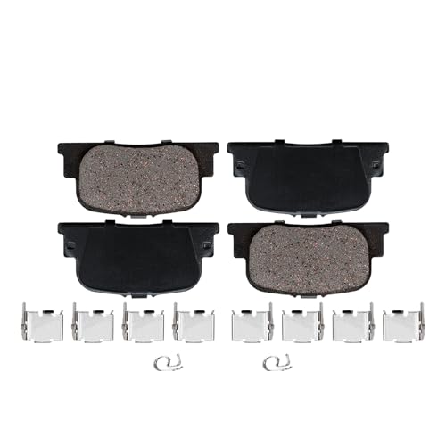Image of Detroit Axle - Rear Brake Pads for 2000-2001 Toyota Camry Lexus ES300, 2005-2010 Scion tC, Ceramic Brake Pads w /Hardware Replacement