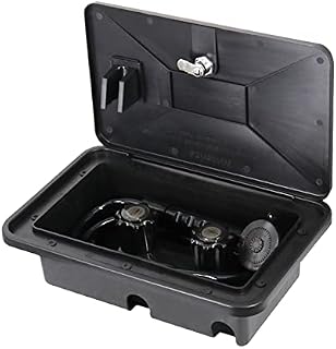 RV Shower Box External Shower Hot and Cold Switch Shower Box Shower Head with Hose Traveler Campers Accessories for Motorhomes Vans Trailers Marine Boat Motorhome Caravan