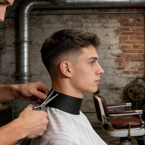 Cinta cuello de papel crepé negro para evitar pelos tiras protectoras desechables barbería 7